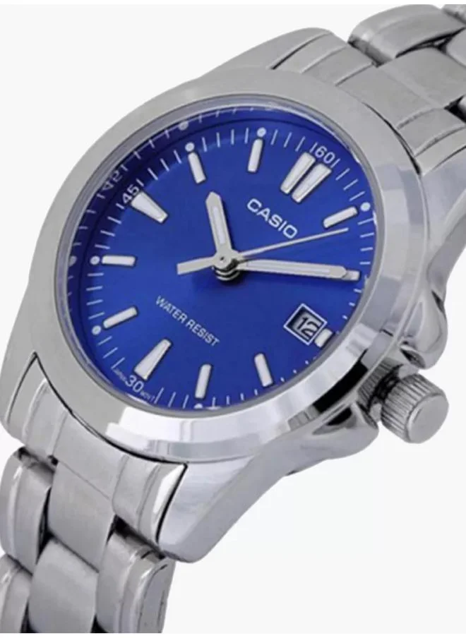 CASIO Women's Analog Display Watch With Silver Stainless Steel Strap - LTP-1215A-2A2