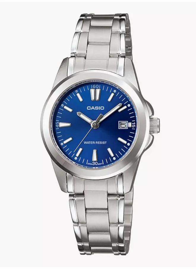 CASIO Women's Analog Display Watch With Silver Stainless Steel Strap - LTP-1215A-2A2