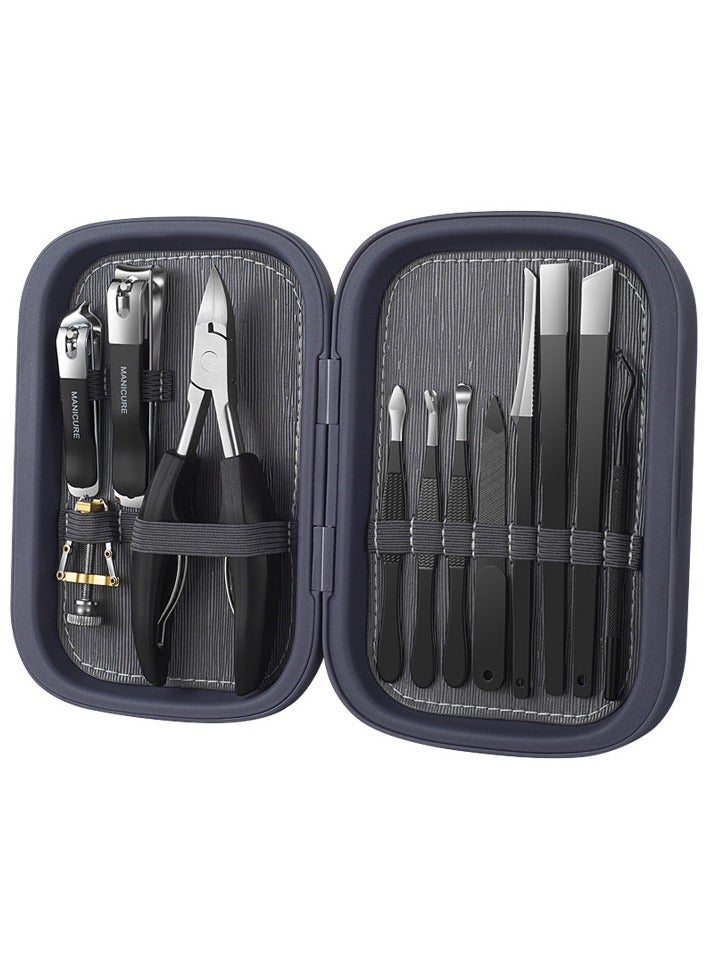 المانيكير 12 قطعة الأظافر المقاطع مجموعة لسمكة وأظافر أصابع القدم المكثفة المهنية أدوات Paronychia مع ملف الأظافر المكثفة - Image 1