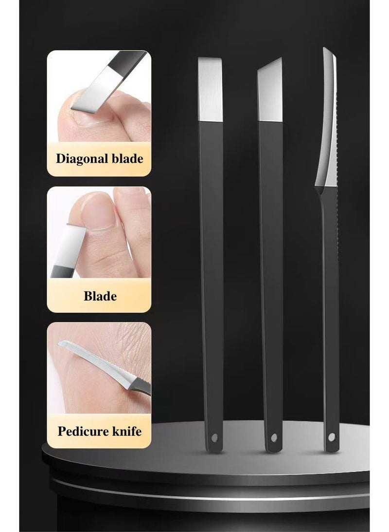 المانيكير 12 قطعة الأظافر المقاطع مجموعة لسمكة وأظافر أصابع القدم المكثفة المهنية أدوات Paronychia مع ملف الأظافر المكثفة - Image 5