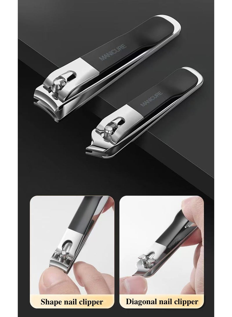 المانيكير 12 قطعة الأظافر المقاطع مجموعة لسمكة وأظافر أصابع القدم المكثفة المهنية أدوات Paronychia مع ملف الأظافر المكثفة - Image 4
