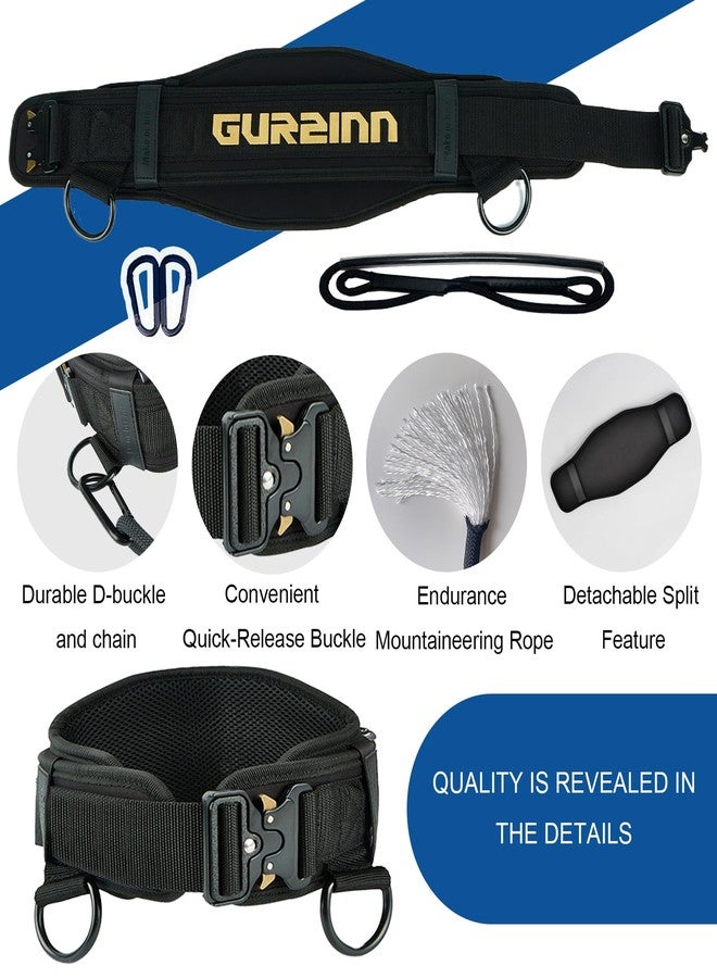 GurZinn Weight Lifting Belt with Quick Lock & 39.37" Dip Rope | 2-in-1 Dip Belt for Squat, Pull Up, Deadlift | Heavy Duty 400 LBS Gym Belt for Men & Women - Image 2