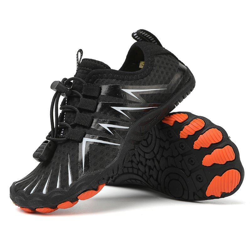Generic Spring and Summer New Beach Shoes Couples Tracing Shoes Mens and Womens Light Non-slip Riding Shoes Outdoor Wading Swimming Fishing Shoes A35 black