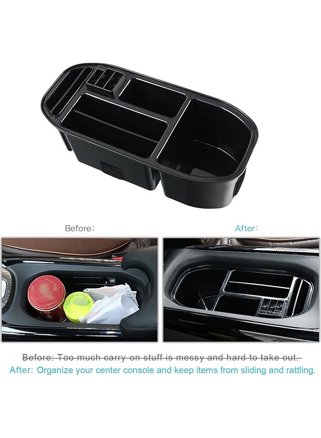Generic Car Armrest Box Storage Cup Holder, Center Console Storage Box, Change Holder, Coins Organizer Case For 2017 2018 2019 2020 2021 Hrv  - Image 2