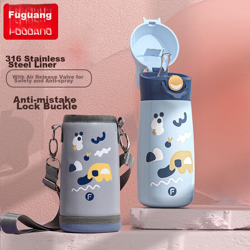 FGA Fuguang Children's Insulated Cup, 316 Stainless Steel, Large Capacity, with Straw, Portable, for Pregnant Women, Babies, Students, Water Bottle - Image 1
