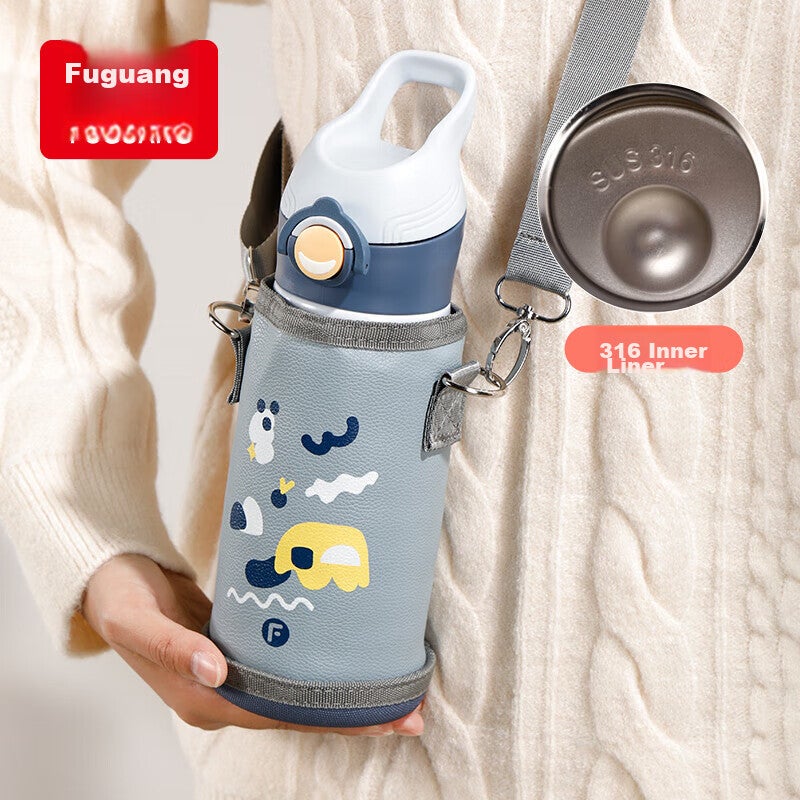FGA Fuguang Children's Insulated Cup, 316 Stainless Steel, Large Capacity, with Straw, Portable, for Pregnant Women, Babies, Students, Water Bottle - Image 2