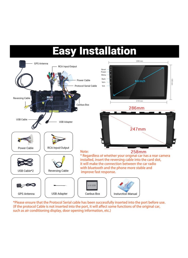 SHEZA STAR - Android Screen For Nissan Altima  2013 To 2018 4GB RAM 64 GB Memory Support Apple Carplay Android Auto Full HD Touch Screen Display built In Bluetooth USB Radio WiFi Play Store Backup Camera include - Image 1