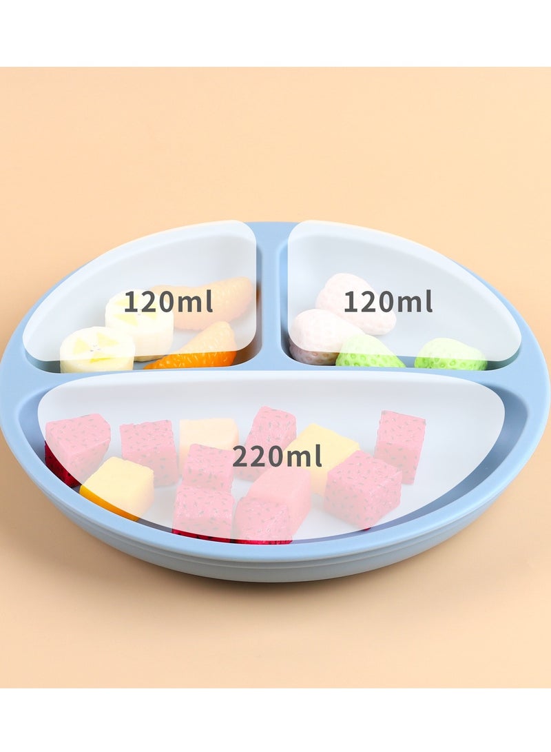 Manhua 5-piece silicone baby feeding set, silicone bib, dining plate, suction cup bowl - Image 3