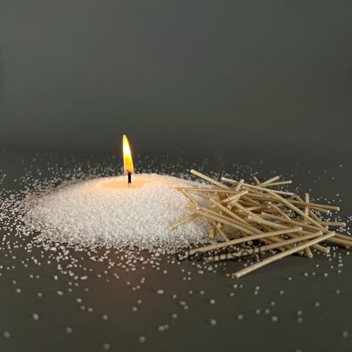 Kunya DIY Sand Wax Powder Candle Making Kit With Natural Coconut Shell Refillable Beaded Pearled All Natural Reusable Self Extinguish Candle for Home Decor (200 GM) - Image 5