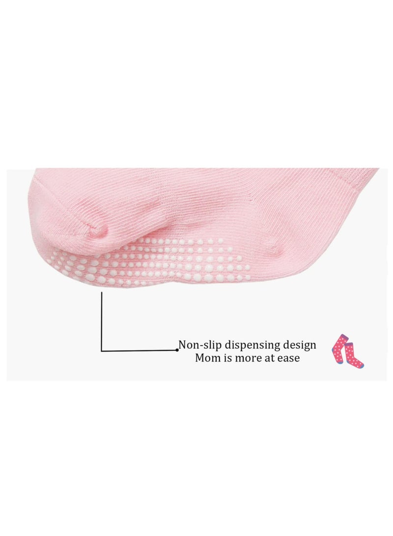 Oasisgalore 6 Pairs Ankle / Low Cut Socks with Non-Slip Grips for Baby Toddlers（S）  - Image 5