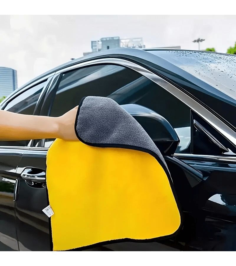 طقم من 7 قطع قماش تنظيف متعددة الاستخدامات، قابلة للغسل، مناشف سميكة لغسيل السيارات، عالية الامتصاص، مناسبة للمركبات والتنظيف الداخلي، وجهين، خالية من الوبر، ناعمة، طويلة الأمد - Image 3