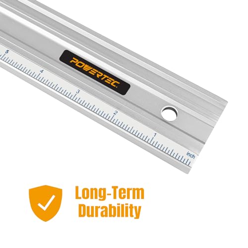 POWERTEC 24 Inch Machinist Aluminum Straight Edges, with .001'' Tolerance for Checking Surface Warp, Marking/Scribing Lines - Used w/Feeler Gauges for Automotive Repairs, Cylinder Head Checks (71227) - Image 3