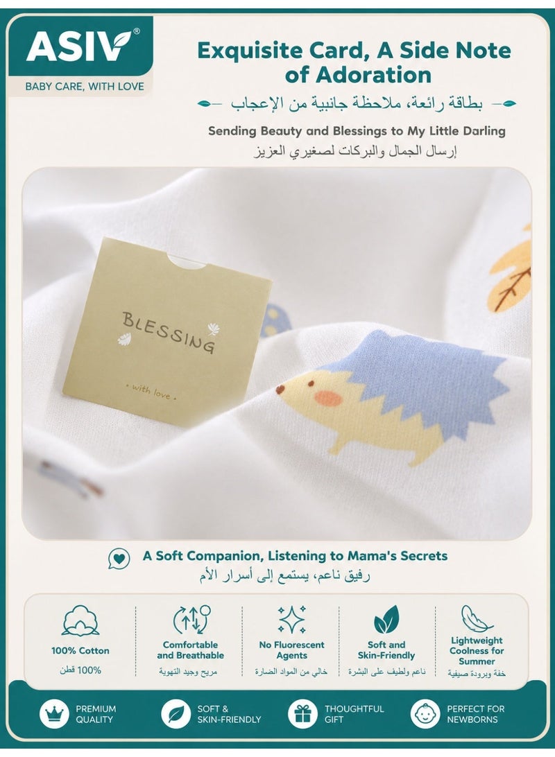 ASIV 22-Piece Newborn Gift Set, Baby Boy and Girl Clothing and Accessories Set, High-Quality Cotton, Beautiful Gift Box Packaging, Suitable for All Seasons - Image 4