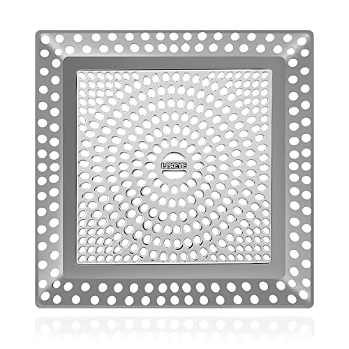 LEKEYE Shower Drain Hair Catcher | Drain Strainer | Shower Drain Cover Stainless Steel and Silicone - Image 1