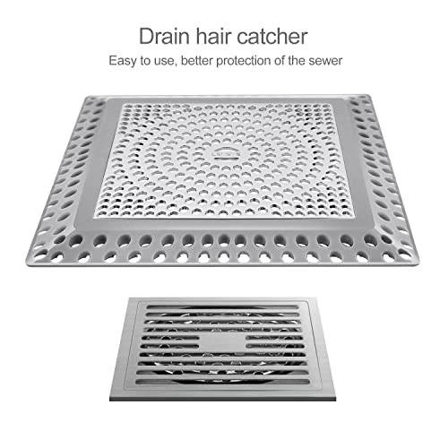 LEKEYE Shower Drain Hair Catcher | Drain Strainer | Shower Drain Cover Stainless Steel and Silicone - Image 2