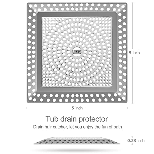LEKEYE Shower Drain Hair Catcher | Drain Strainer | Shower Drain Cover Stainless Steel and Silicone - Image 3