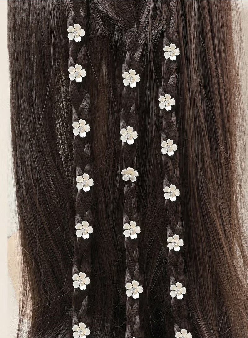 20-Piecs Flower Hair Clips,Mini Flower Hair Clips with Crystal Metal Claw Clips,Sparkling Hair Barrettes Nonslip Side Clip Hair Accessories for Women and Girls - Image 5