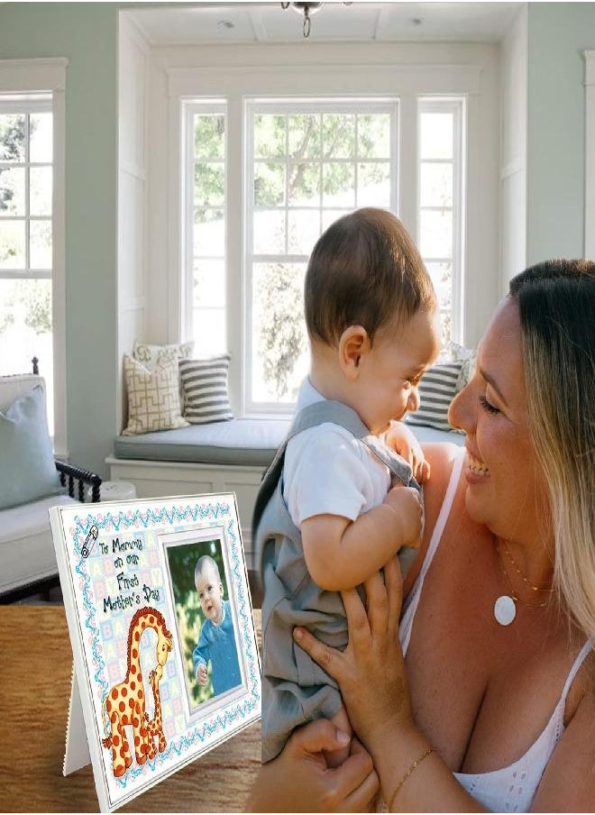 Expressly Yours! Photo Expressions to Mommy on Our First Mother's Day Picture Frame | 1st Mothers Day Picture Frame Gift | Holds 3.5” x 5” Photo | Boy or Girl Nursery Decor | Baby Giraffe Theme  - Image 3