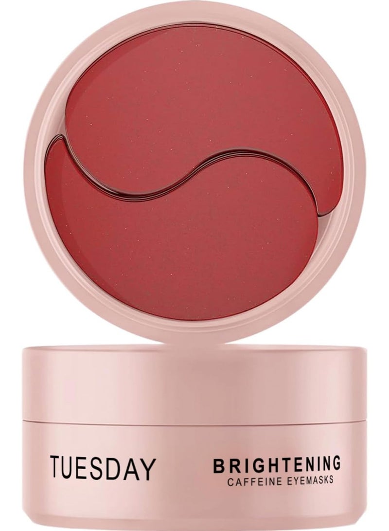 Tuesday Caffeine Eye Patches for Dark Circles & Puffiness | Hydrating Under Eye Mask with Hyaluronic Acid & Niacinamide | Reduce Fine Lines & Brighten Tired Eyes - 30 Pairs - Image 1
