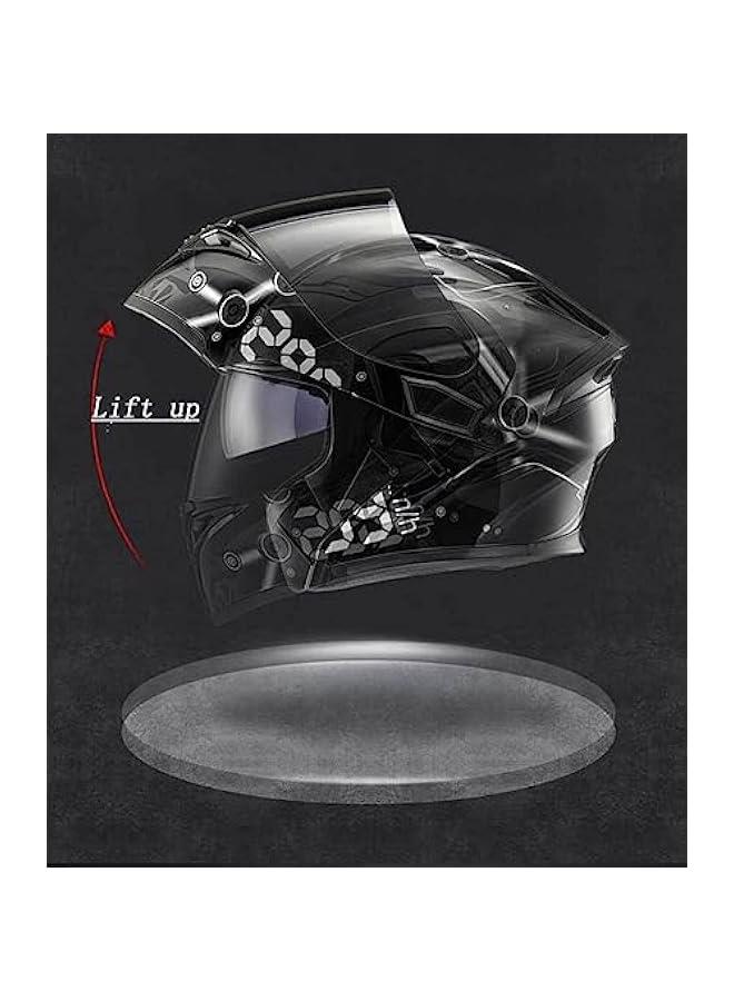 Arabest Full Face Flip Up Modular Motorcycle Helmet Dual Visor Enlarged Air Vents for Men Women DOT Motorbike Moped Street Bike Racing Moto Helmet (Color : G, Size : M/Medium)  - Image 3