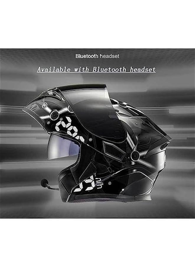 Arabest Full Face Flip Up Modular Motorcycle Helmet Dual Visor Enlarged Air Vents for Men Women DOT Motorbike Moped Street Bike Racing Moto Helmet (Color : G, Size : M/Medium)  - Image 4