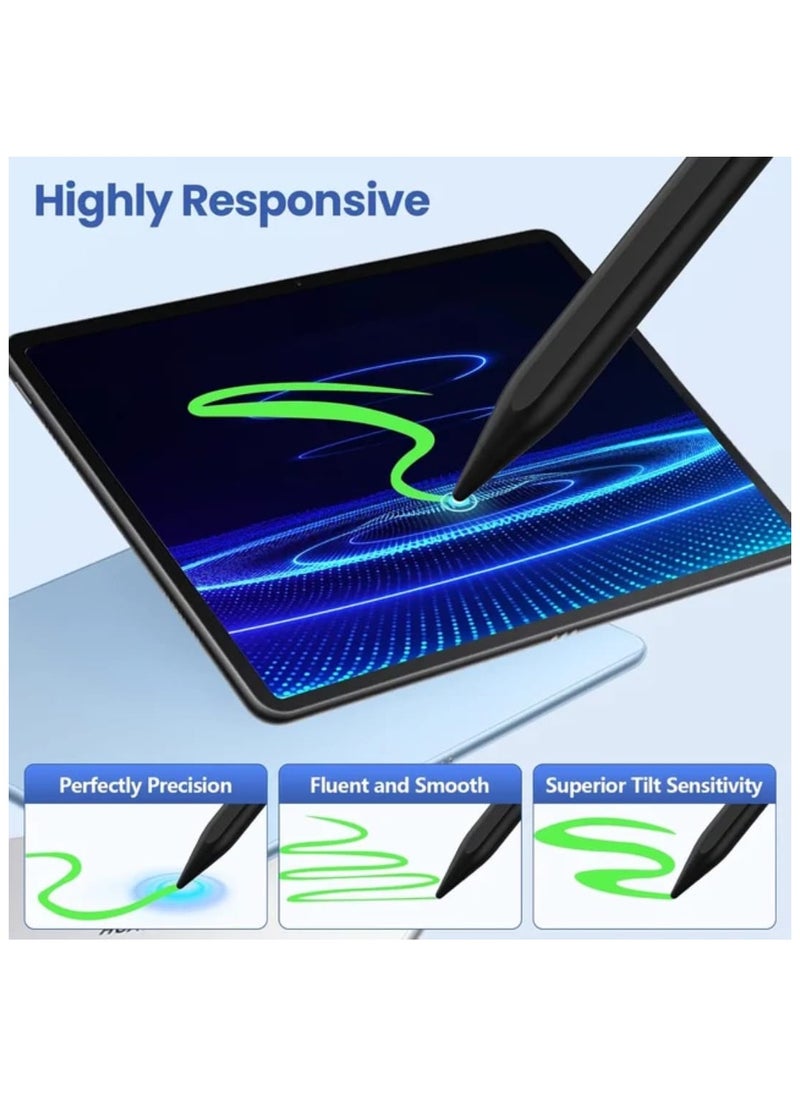 traditious - Stylus Pencil for iPad & Android Devices - Rechargeable Universal Stylus for Touch Screens, Compatible with iPhone, iPad Pro/Mini, Tablets & Smartphones - Compatible With Samsung, Huawei, Apple, Xiaomi and Many More Devices- Black - Image 1