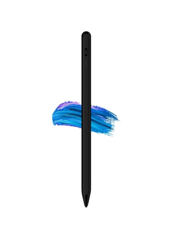 traditious - Stylus Pencil for iPad & Android Devices - Rechargeable Universal Stylus for Touch Screens, Compatible with iPhone, iPad Pro/Mini, Tablets & Smartphones - Compatible With Samsung, Huawei, Apple, Xiaomi and Many More Devices- Black - Image 1