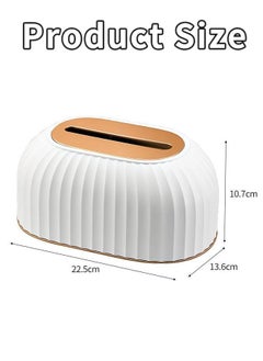 ShebSheb Tissue Box Cover Holder,Napkin Storage Box for Living Room Bedroom Bathroom Office Car  - Image 4