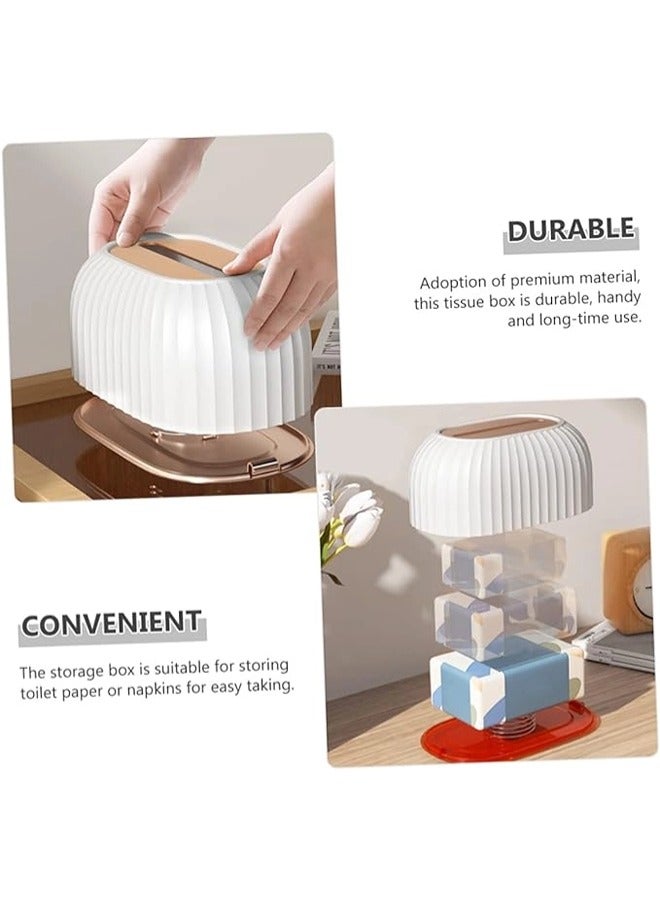ShebSheb Tissue Box Cover Holder,Napkin Storage Box for Living Room Bedroom Bathroom Office Car - Image 3