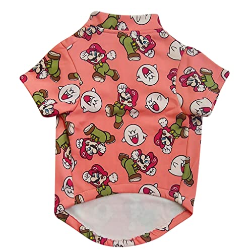 FETCHER Mario Printed Peach Premium Warm Fleece Sweatshirt for Dogs and Cats | Winter wear (14" Small) - Image 3