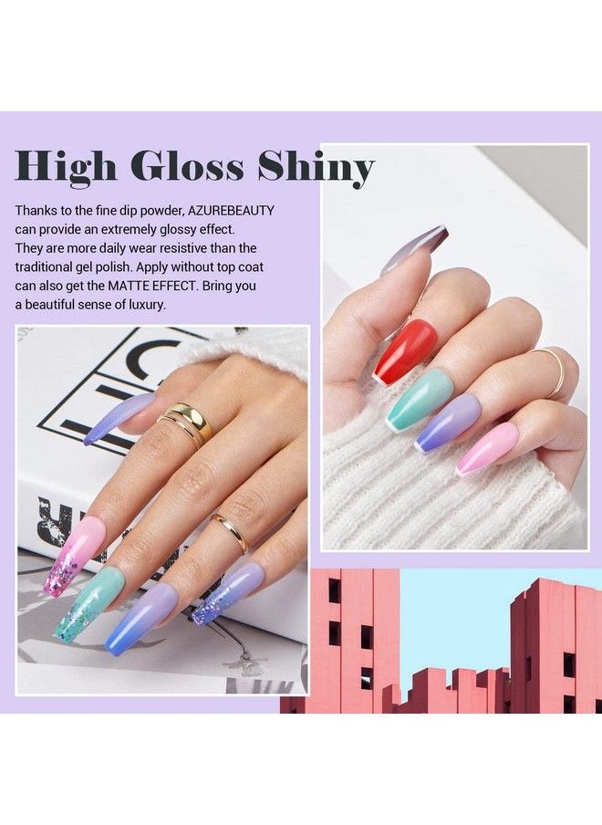AZUREBEAUTY Color Changing Dip Powder Nail Set Grey Blue Green Pink Red 6 Pcs Trend Ombre Temperature Mood Dipping Powder French Nail Art Manicure Diy Salon Gifts No Need Nail Lamp Cured  - Image 5
