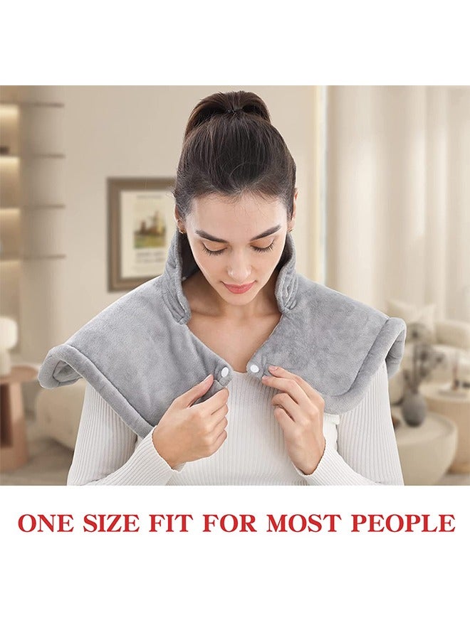 وسادة تسخين كهربائية لتخفيف الألم في الظهر والبطن والساقين والعنق والكتف، مع 10 خيارات لدرجة الحرارة الكهربائية و 4 إعدادات للمؤقت وإيقاف تلقائي وقابلة للغسل في الغسالة، بحجم 16 × 24 إنش. - Image 2