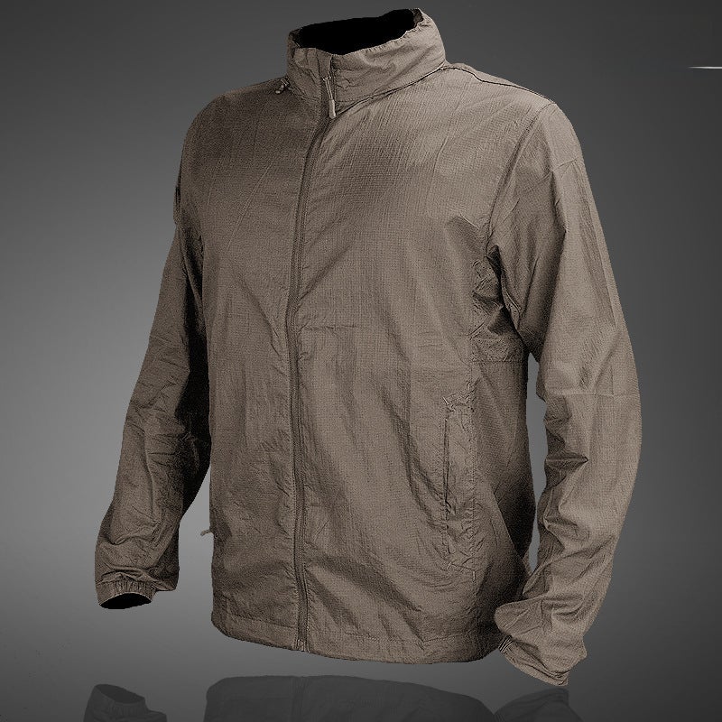 Generic Ultralight Breathable Unisex Skin Jacket for Spring Summer Khakis