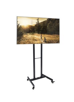 FlashHawk Height Adjustable Mobile Floor TV Stand with Wheels for 32-55 inch LCD LED Screens TV  - Image 1