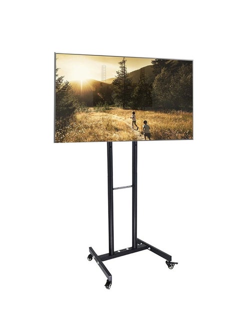 Height Adjustable Mobile Floor TV Stand with Wheels for 32-55 inch LCD LED Screens TV