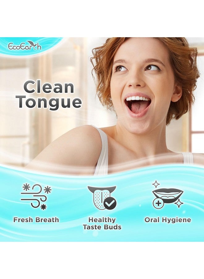 EcoEarth Set of 3 Tongue Scrapers for Adults, Tough Metal Tongue Cleaner w/Storage Case, Stainless Steel Tongue Scrubber for Fresh Breath & Oral Hygiene by EcoEarth - Image 2