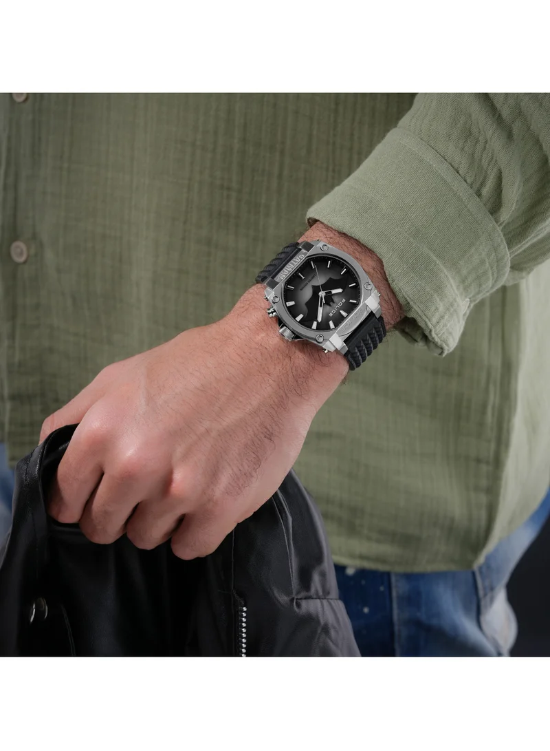 POLICE Forever Batman Limited-Edition 45mm Men's Analog-Digital Watch with Black Leather Strap