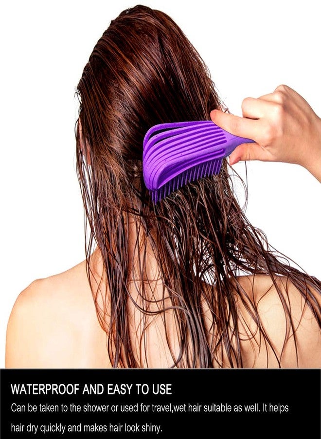 A.DASHER Hair Brush for Afro America/African Hair Textured 3a to 4c Kinky Wavy/Curly/Coily/Wet/Dry/Oil/Thick/Long Hair, Detangling Brush for Women (2 pcs, Purple-Purple) - Image 4