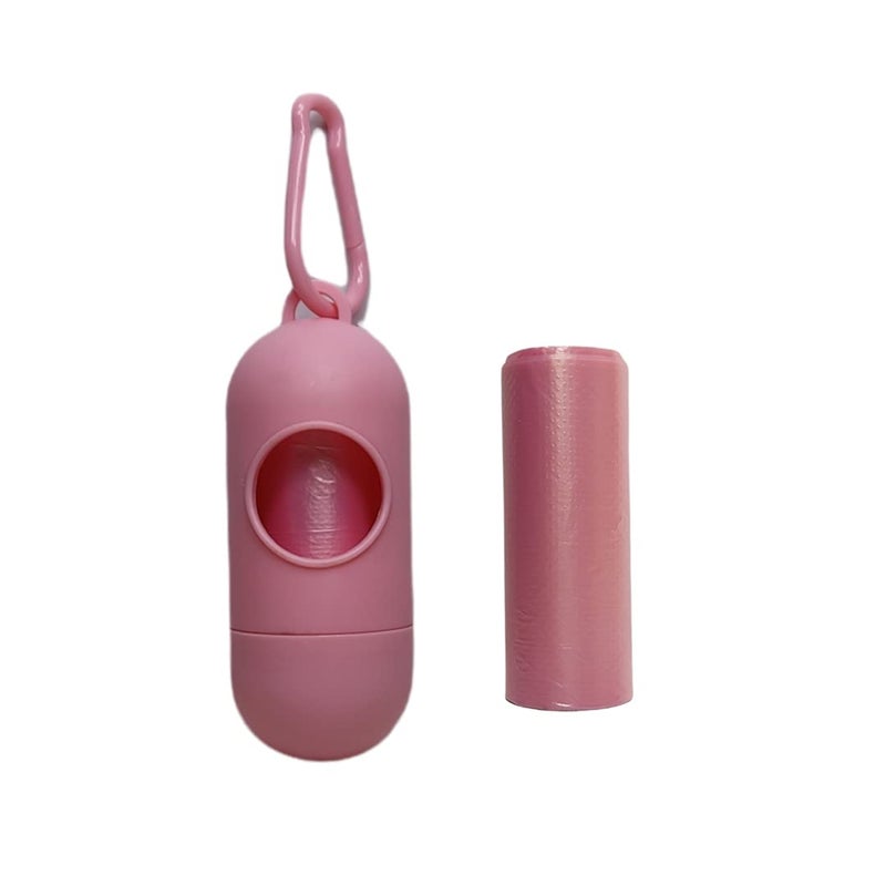 Amso Diaper Disposal Bag Dispenser with Garbage Rolls Portable Disposable Baby Diaper Nappy Garbage Bag with Removable Capsule Box (Pink) - Image 2