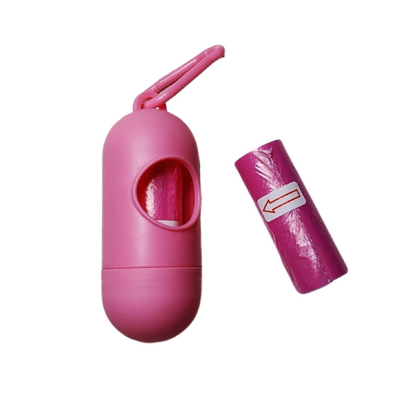 Amso Diaper Disposal Bag Dispenser with Garbage Rolls Portable Disposable Baby Diaper Nappy Garbage Bag with Removable Capsule Box (Pink) - Image 1