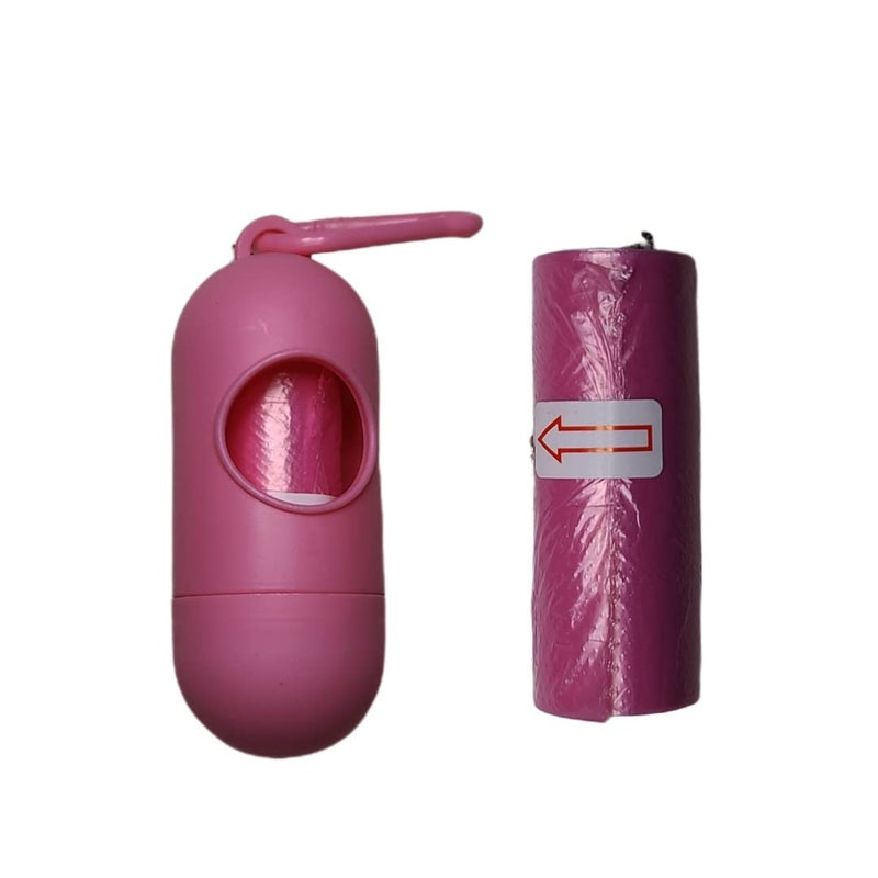 Amso Diaper Disposal Bag Dispenser with Garbage Rolls Portable Disposable Baby Diaper Nappy Garbage Bag with Removable Capsule Box (Pink) - Image 5