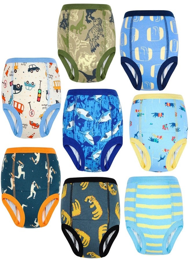 MooMoo Baby Training Underwear for Boys and Girls 8 Packs Absorbent Toddler Training Pants for Boys and Girls 3T - Image 1