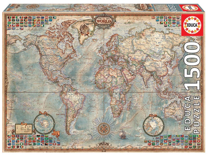 Educa Political Map of The World Puzzle, 1500-Piece - Image 4