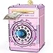 Refasy Piggy Banks for Girls Electronic Money Bank Password Money Safe Cash Coin Piggy Bank Fingerprint Simulation Bank Toys for 3 4 5 6 7 8 9 10 12 Year Old Girls Kids Birthday Xmas Gifts Pink - Image 3