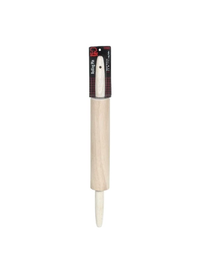 Chef Craft Non-Stick Secure Grip Wooden Rolling Pin Beige 17 Inch 21531 - Image 5