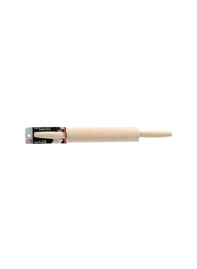 Chef Craft Non-Stick Secure Grip Wooden Rolling Pin Beige 17 Inch 21531 - Image 1