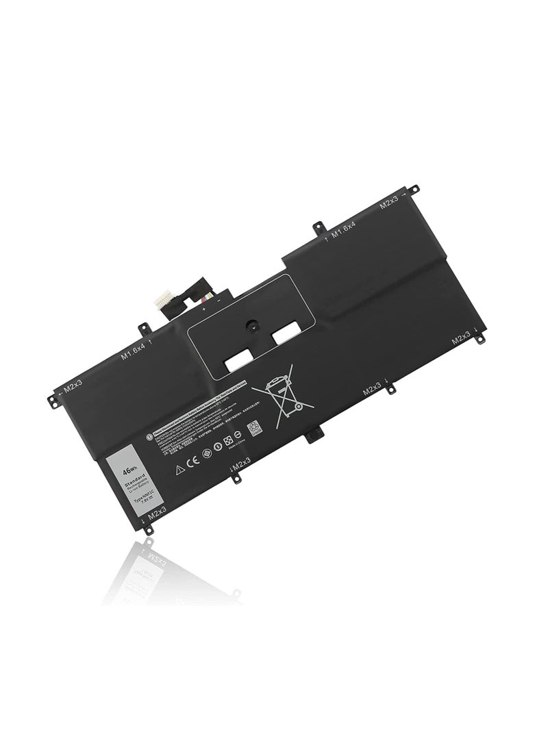 NNF1C Laptop Battery for  13 9365 2-IN-1 2017 P71G P71G001 XPS 13-9365-D1605TS XPS 13-9365-D1805TS 13-9365-D2805TS 13-9365 -D360 5TS 13-9365-D3805TS HMPFH NP0V3 0NNF1C 7.6V 46WH