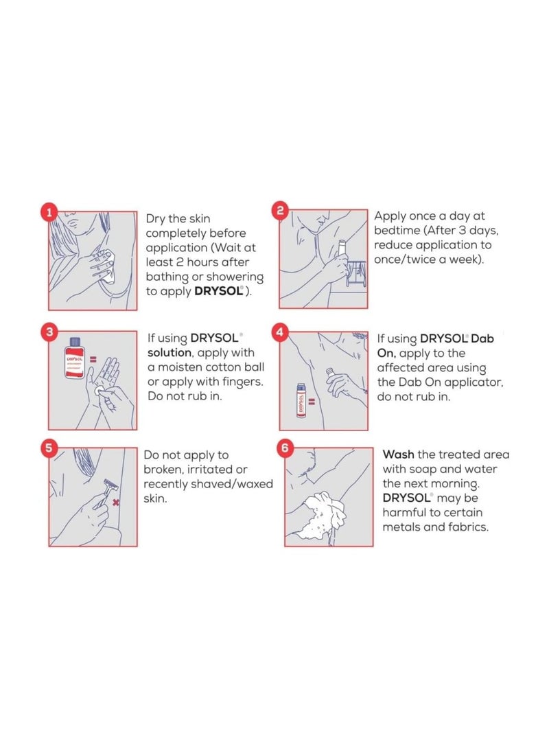 Drysol Clinical Strength Antiperspirant 20% Extra Strength Solution 37.5ml - Image 5