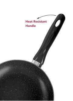 Grandi 4 Piece Cook Pop Fry Pan Set With Bakelite Handle 18-20-24-28 Black and gray granite  - Image 4