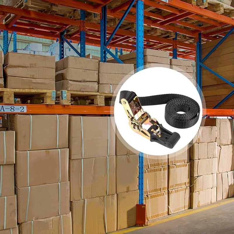 Heavy Duty Ratchet Tie Down Straps 2 Pack 1 Inch x 16 Ft for Kayaks Cargo Trucks - Image 4